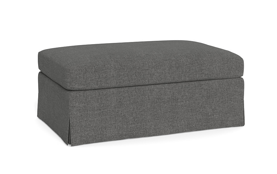 Sloan Slipcovered Ottoman - Image 1