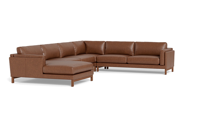 Gaby Leather Corner Sectional with  Chaise - Image 4