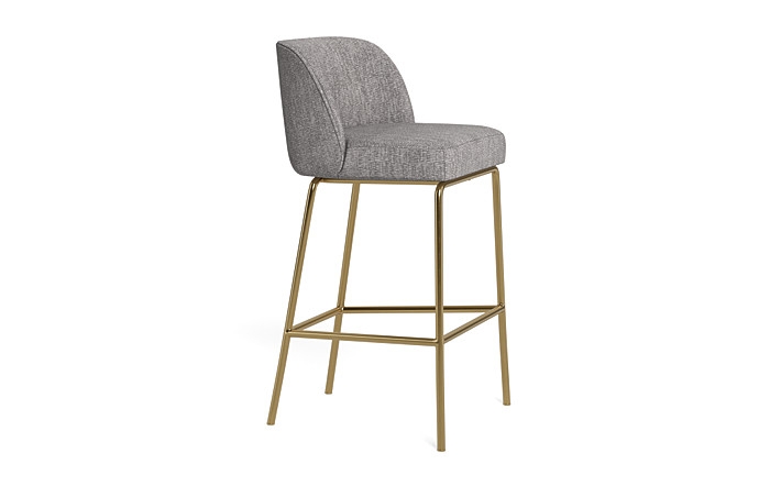 Graham Metal Framed Upholstered Bar Stool - Image 2