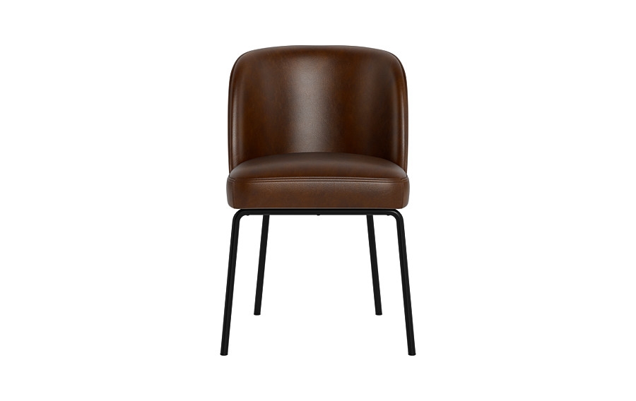 Graham Leather Metal Framed Upholstered Chair - Image 0