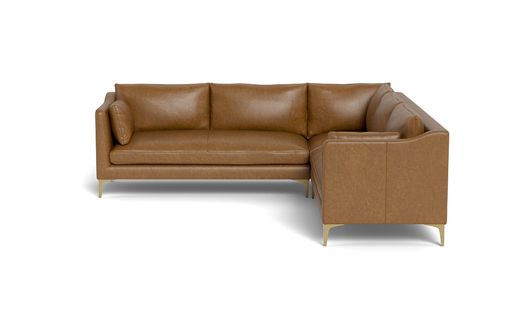 Caitlin Corner Leather Sectional Sofa by The Everygirl® - Image 0