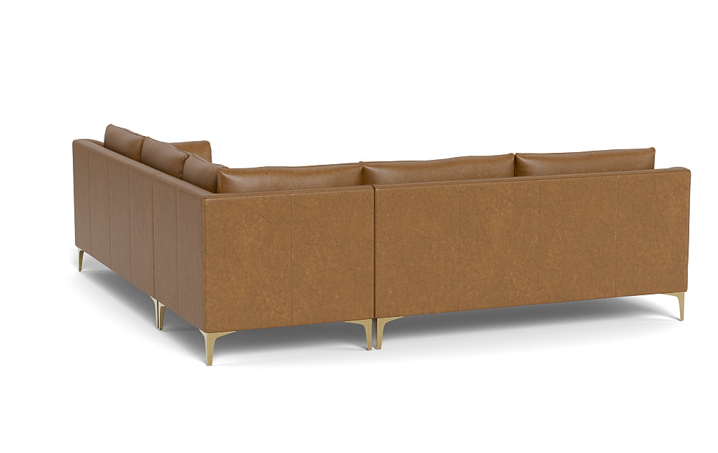 Caitlin Corner Leather Sectional Sofa by The Everygirl® - Image 3
