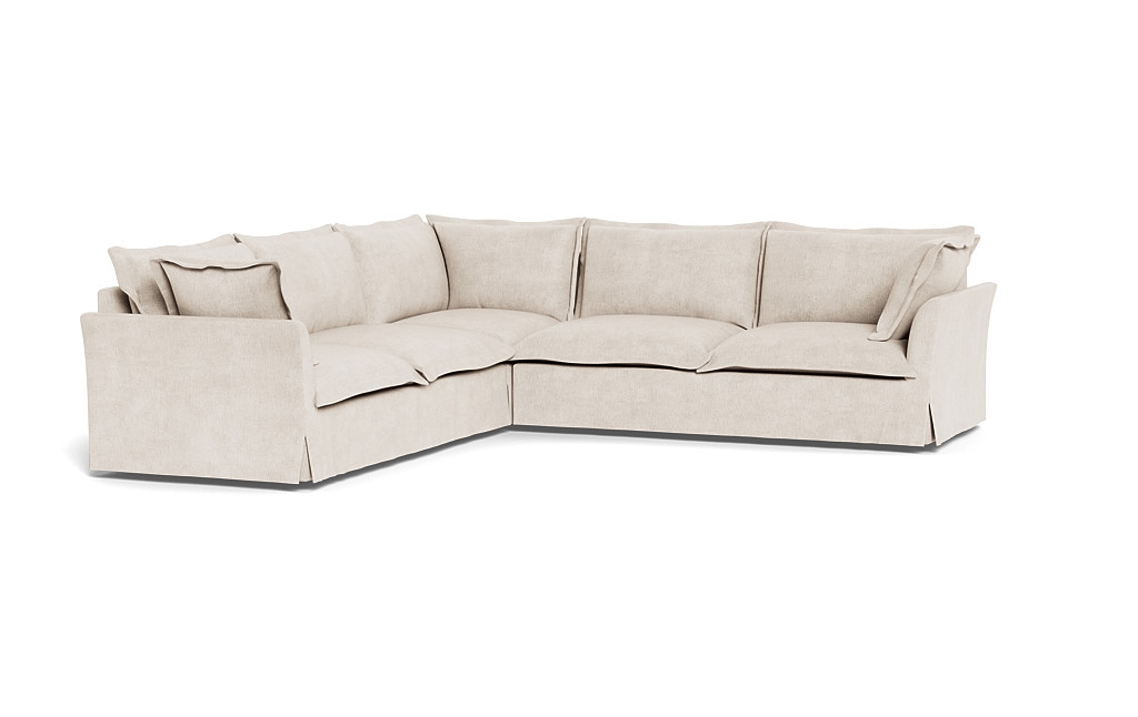 Skylar Slipcovered Corner 4-Seat Sectional Sofa - Image 1