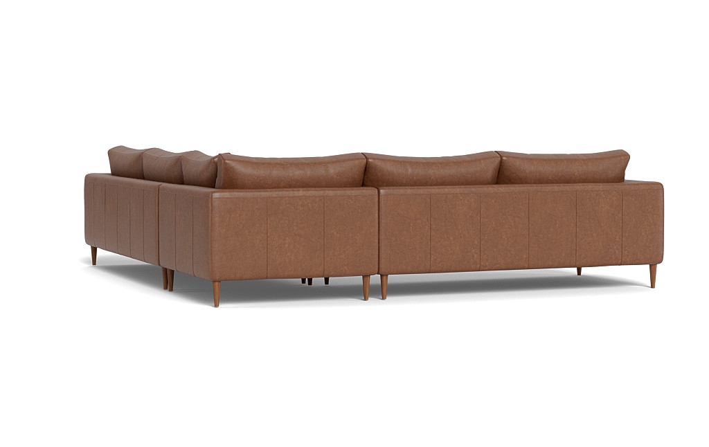 Asher Leather Corner Sectional Sofa - Image 4