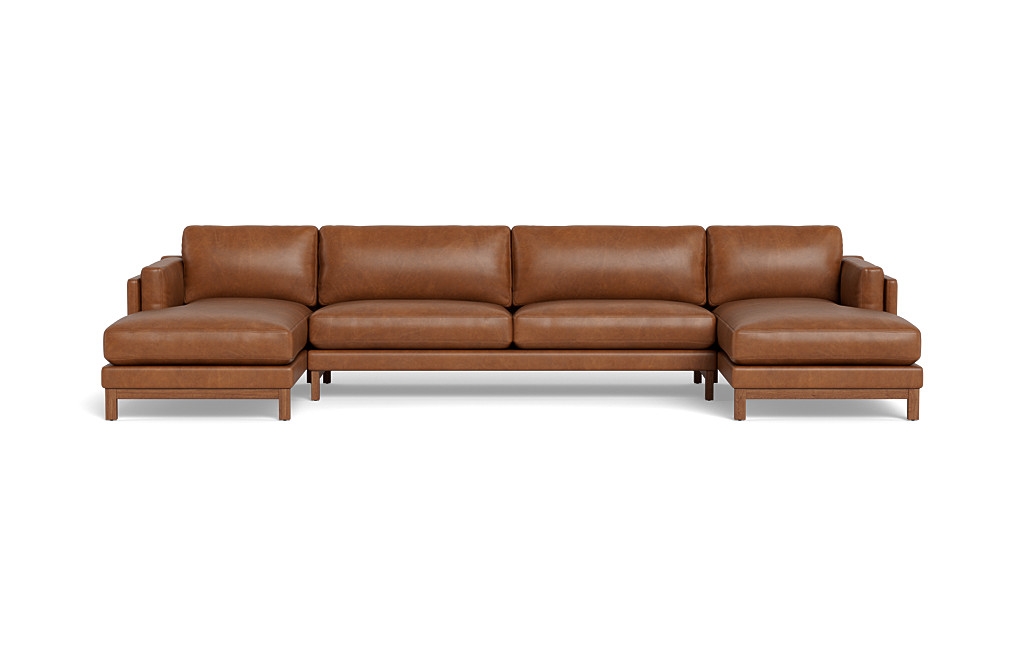 Gaby Leather 3-piece 4-Seat U-Sectional - Image 0