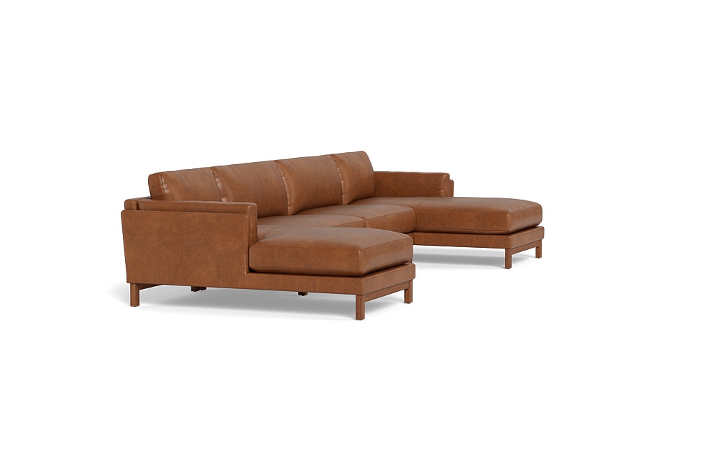 Gaby Leather 3-piece 4-Seat U-Sectional - Image 3