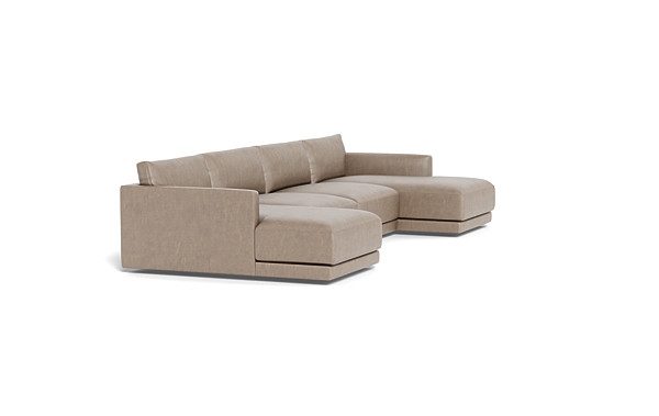 Lukas Leather 3-Piece 4-seat U-Chaise Sectional  - Image 1