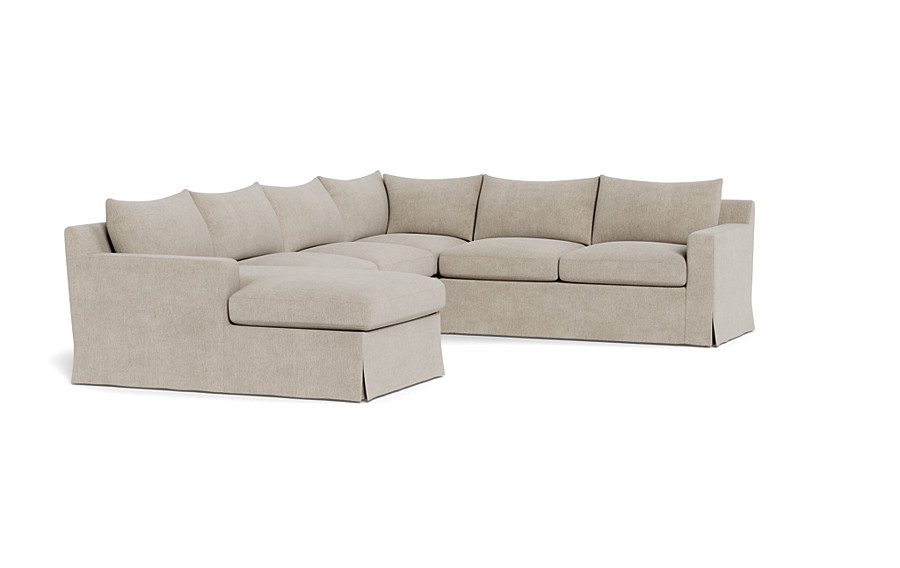 Sloan Slipcovered 4-Piece Corner Sectional Sofa with  Chaise - Image 1