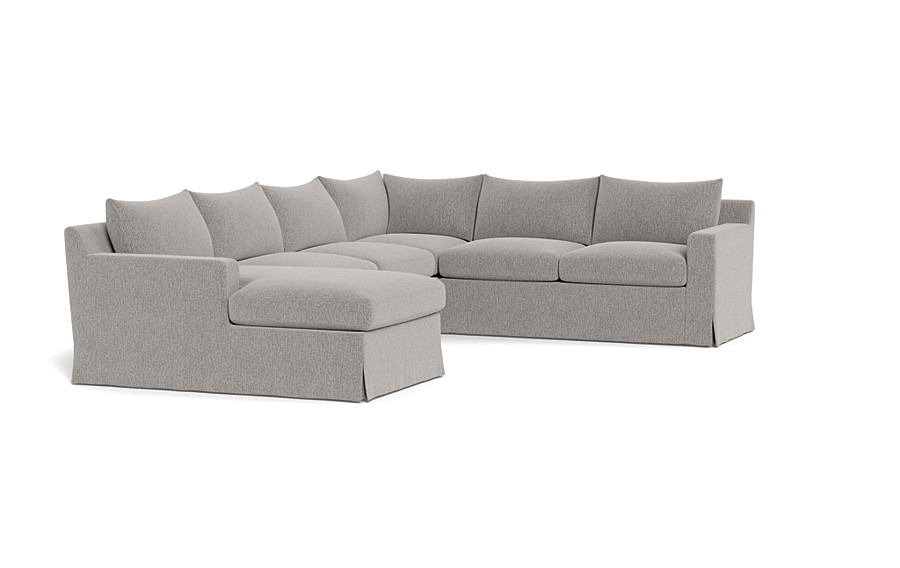 Sloan Slipcovered 4-Piece Corner Sectional Sofa with  Chaise - Image 4