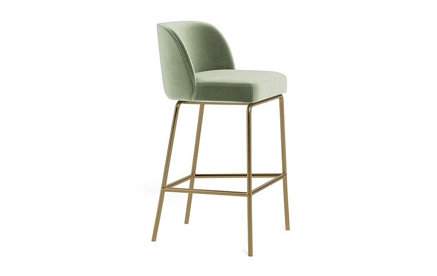 Graham Metal Framed Upholstered Bar Stool - Image 4