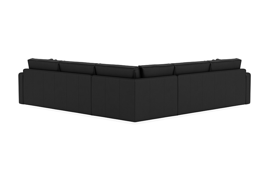 James Leather 3-Piece 4-Seat Corner Sectional - Image 4