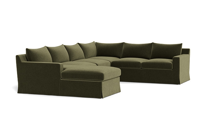Sloan Slipcovered 4-Piece Corner Sectional Sofa with Right Chaise - Image 3