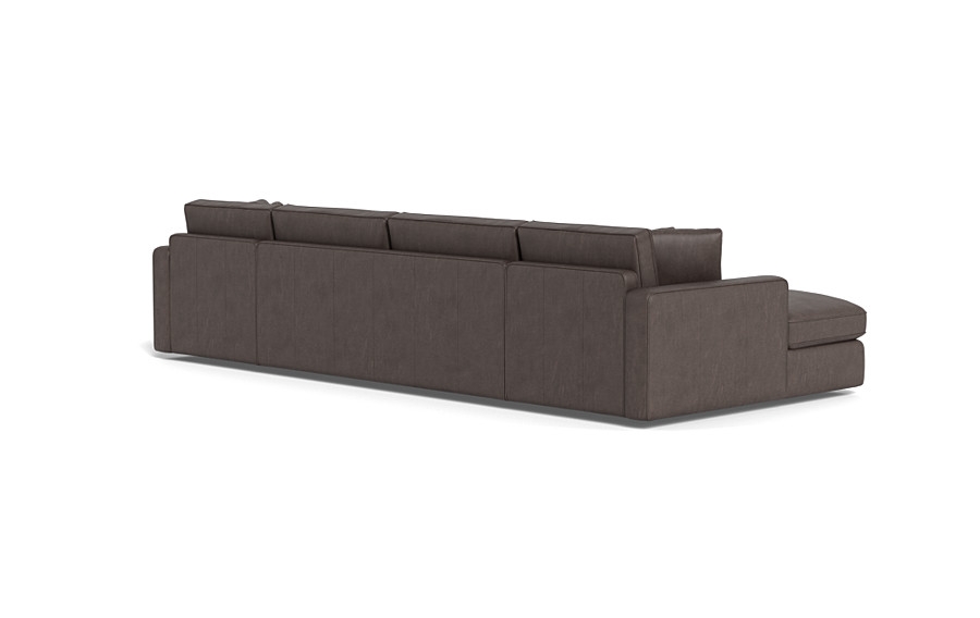 James Leather 3-Piece 4-Seat U Chaise Sectional - Image 1