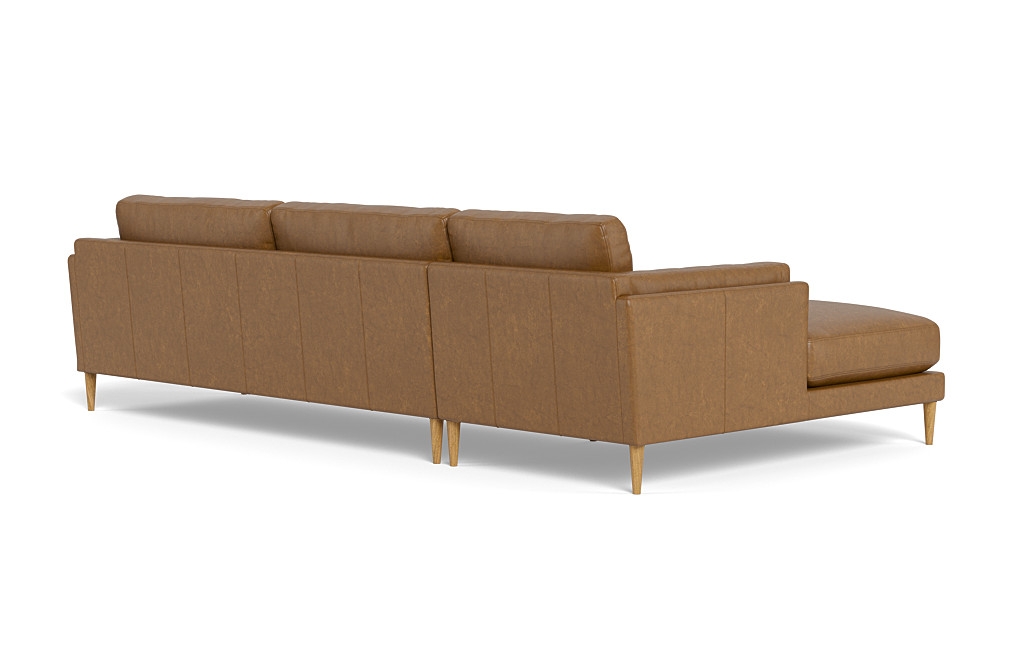 Gaby Leather 3-Seat  Chaise Sectional - Image 1