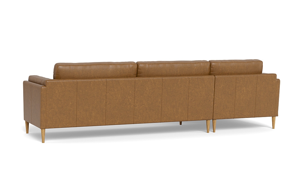 Gaby Leather 3-Seat  Chaise Sectional - Image 3
