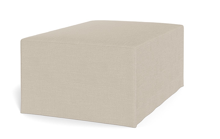 Dixon Slipcovered Rectangle Ottoman - Image 1