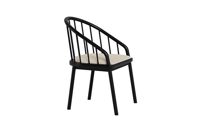 Alten Wood Framed Upholstered Seat Chair - Image 4
