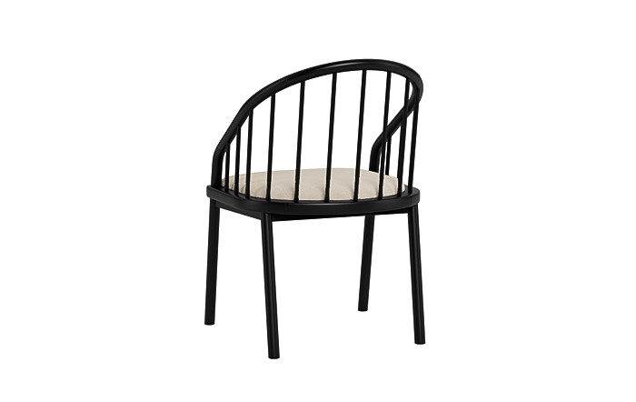 Alten Wood Framed Upholstered Seat Chair - Image 3