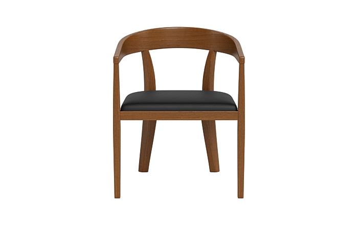 Monroe Leather Wood Framed Upholstered Chair - Image 0