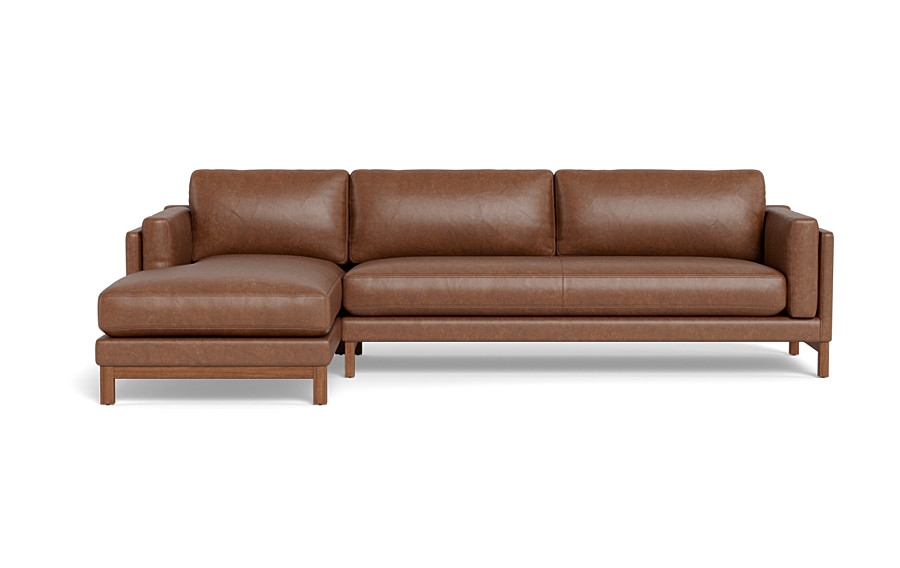 Gaby Leather 3-Seat  Chaise Sectional - Image 0