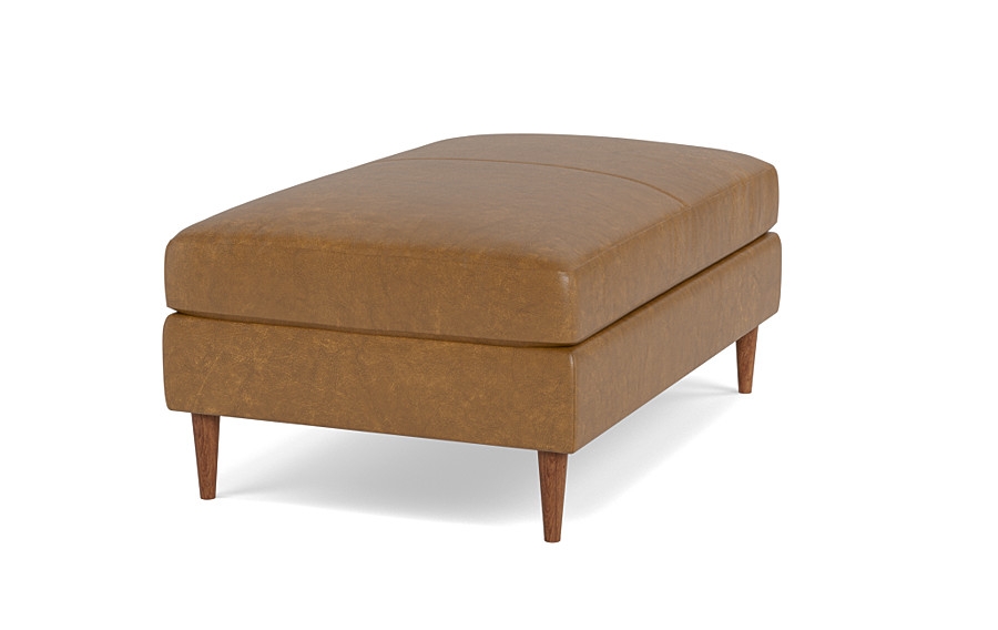 Sloan Leather Ottoman - Image 1