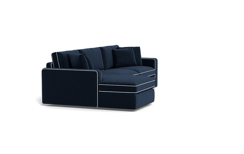 James 3-Seat  Chaise Sleeper Sectional with Contrast Piping - Image 4