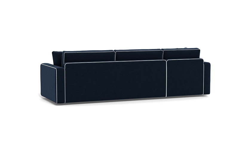 James 3-Seat  Chaise Sleeper Sectional with Contrast Piping - Image 2