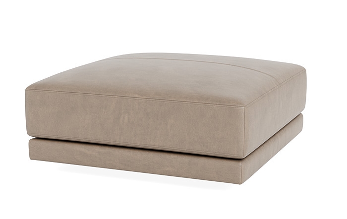 Lukas Leather Square Ottoman  - Image 1