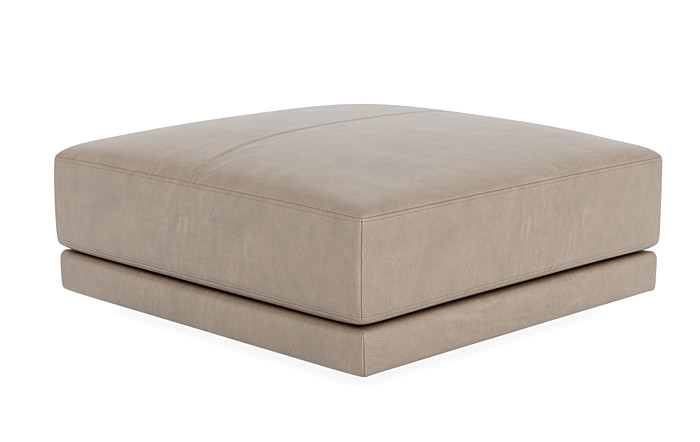 Lukas Leather Square Ottoman  - Image 2