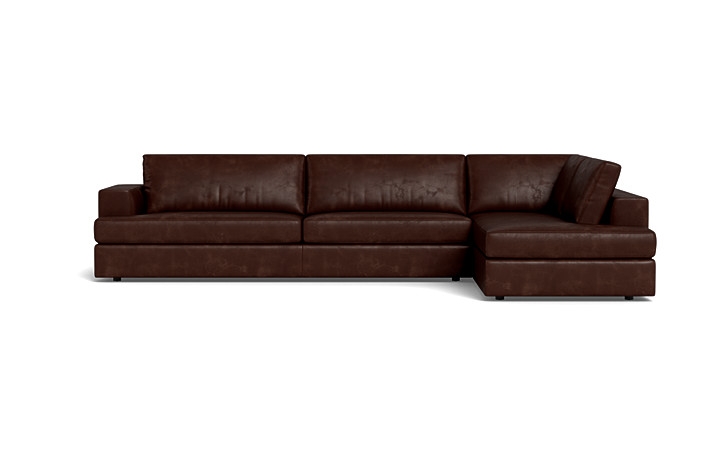 Lee Leather 4-Seat Right Bumper Sectional - Image 0