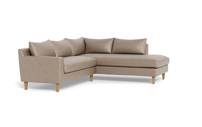 Sloan Leather 3-Seat  Bumper Sectional - Image 3
