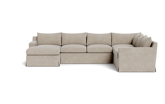 Sloan Slipcovered 4-Piece Corner Sectional Sofa with Left Chaise - Image 0