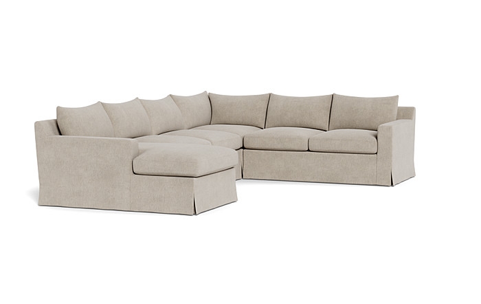 Sloan Slipcovered 4-Piece Corner Sectional Sofa with Left Chaise - Image 4
