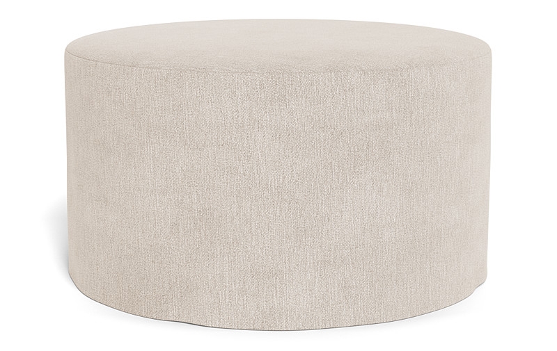 Dixon Slipcovered Round Ottoman - Image 2