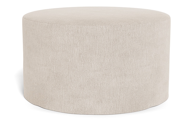 Dixon Slipcovered Round Ottoman - Image 3