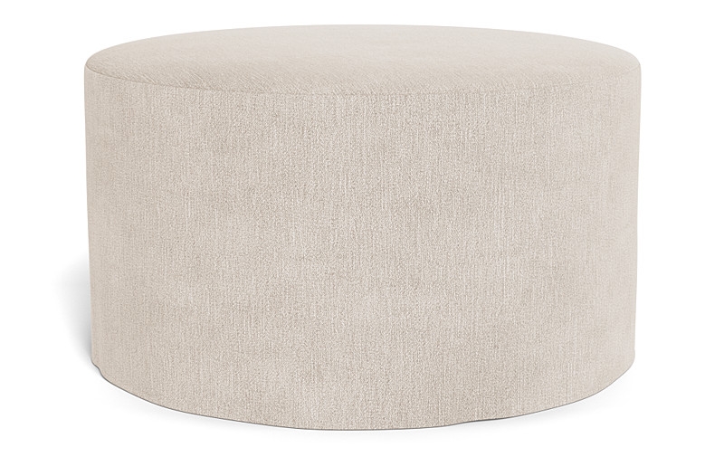 Dixon Slipcovered Round Ottoman - Image 4