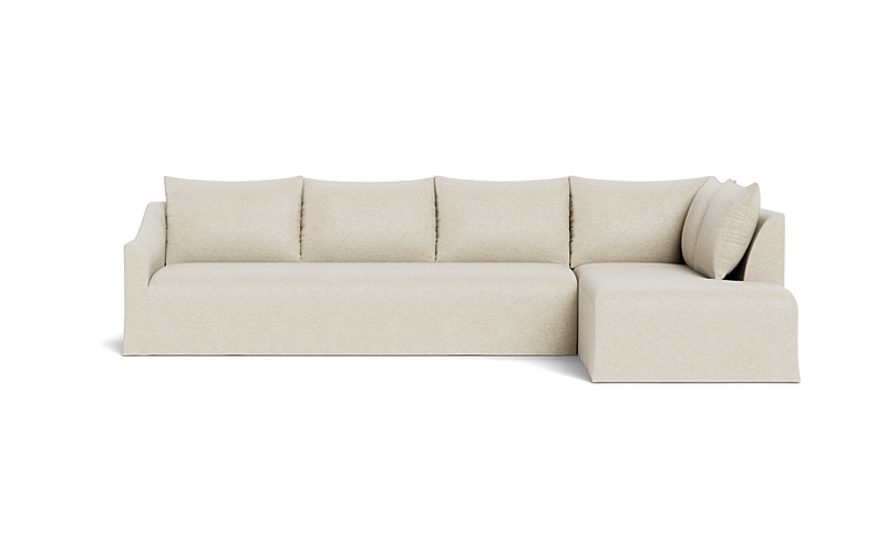 Dixon Slipcovered 4-Seat Right Bumper Sectional - Image 0
