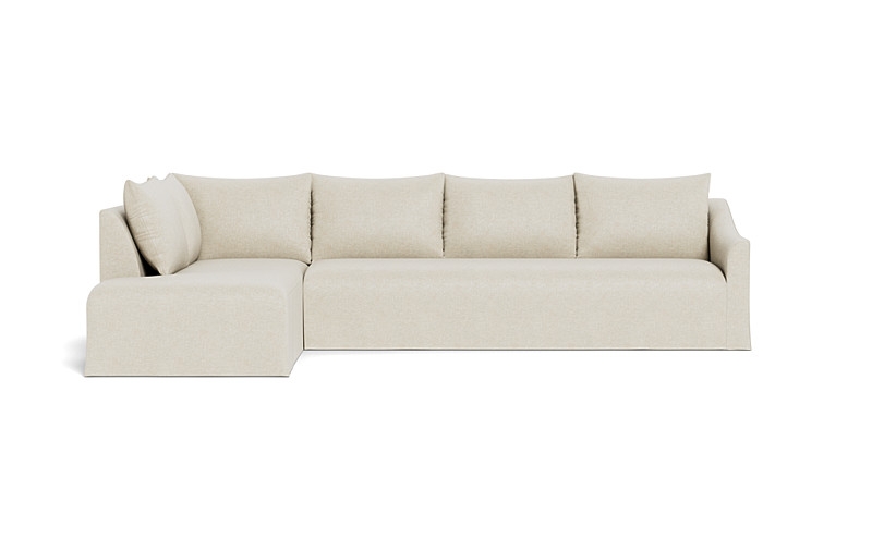 Dixon Slipcovered 4-Seat Left Bumper Sectional - Image 0