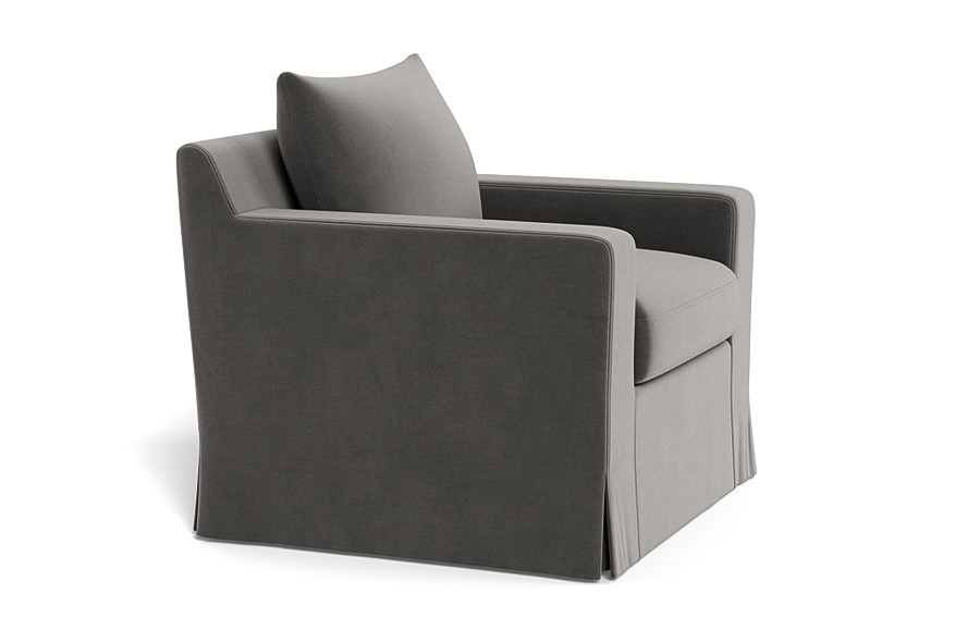 Sloan Slipcovered Swivel Glider Accent Chair - Image 4