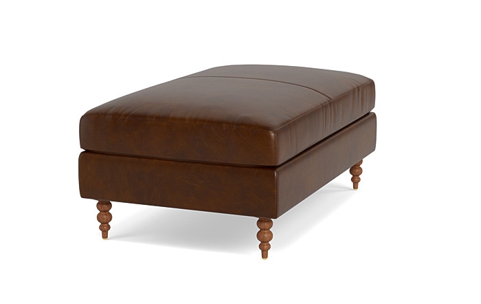 Sloan Leather Ottoman - Image 1