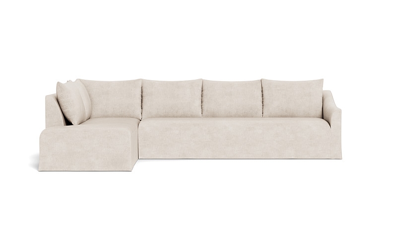Dixon Slipcovered 4-Seat Left Bumper Sectional - Image 0