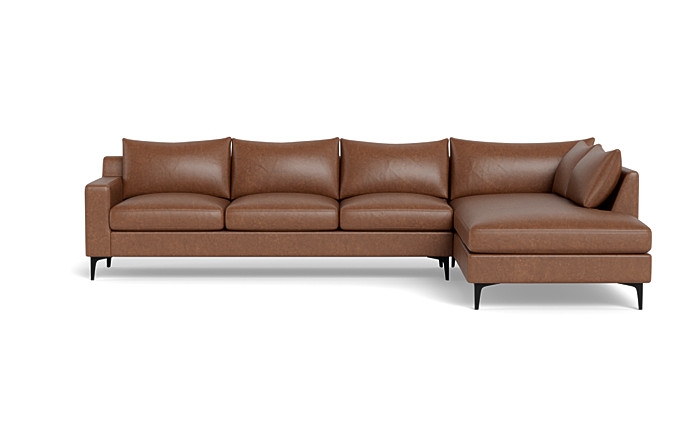 Sloan Leather 4-Seat Right Bumper Sectional - Image 0