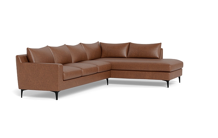 Sloan Leather 4-Seat Right Bumper Sectional - Image 1
