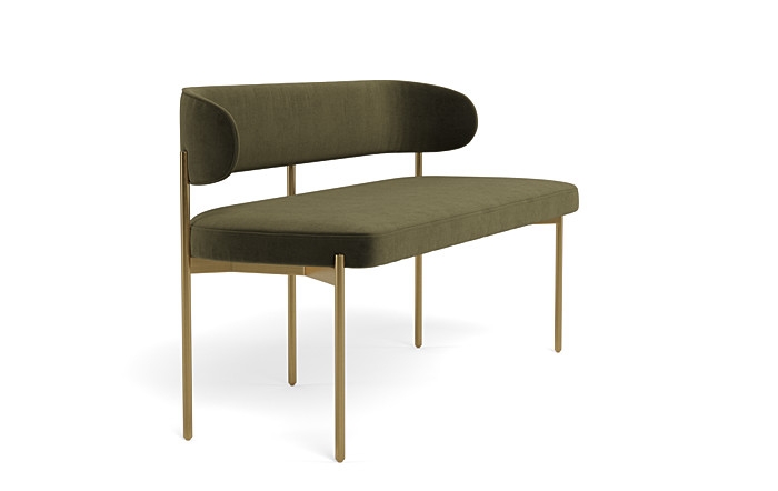 Hollis Upholstered Metal Framed Bench - Image 3