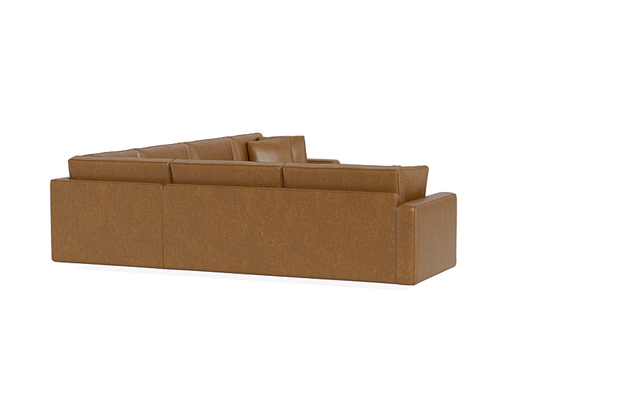 James Leather 4-Piece 5-Seat Corner Chaise Sectional Right with Storage - Image 3