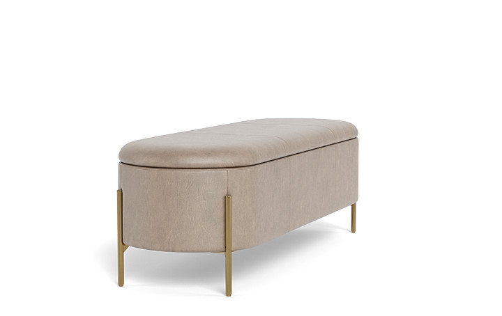 Fiona Leather Storage Bench - Image 3