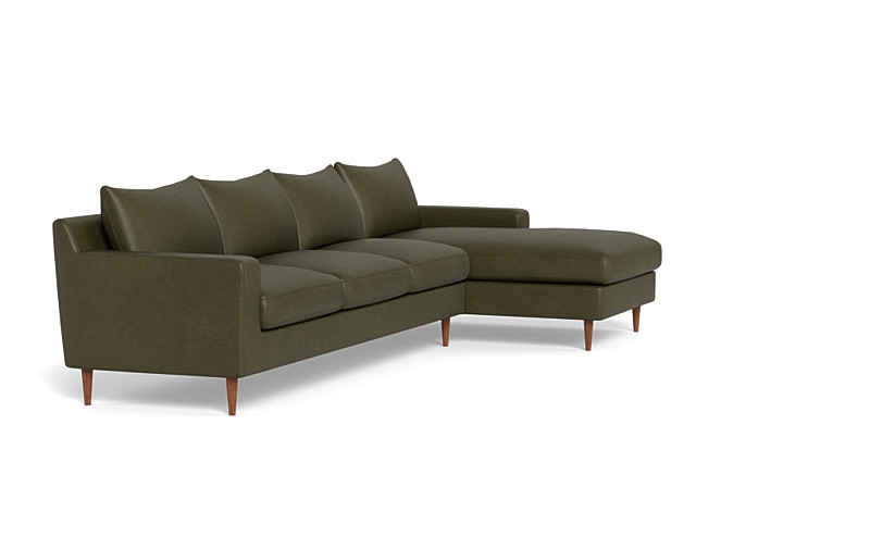 Sloan Leather 4-Seat  Chaise Sectional - Image 1