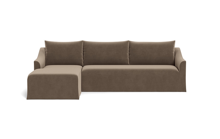 Dixon Slipcovered 3-Seat Left Chaise Sectional - Image 0