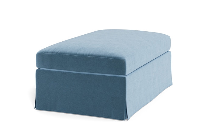 Sloan Slipcovered Ottoman - Image 1