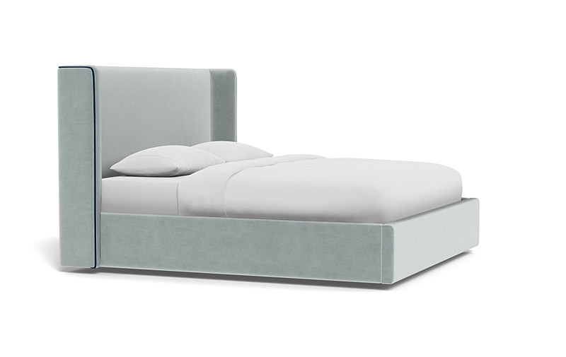 Graham Upholstered Bed with Contrast Piping and Storage Option - Image 2